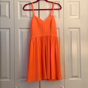Super cute neon salmon sundress, size M